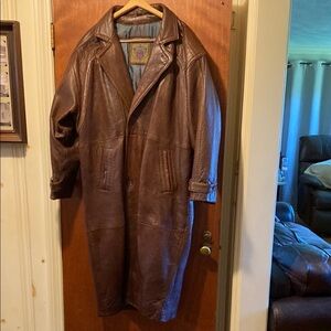 Sophisticated Blue and Gold Trench Coat with Classic Appeal